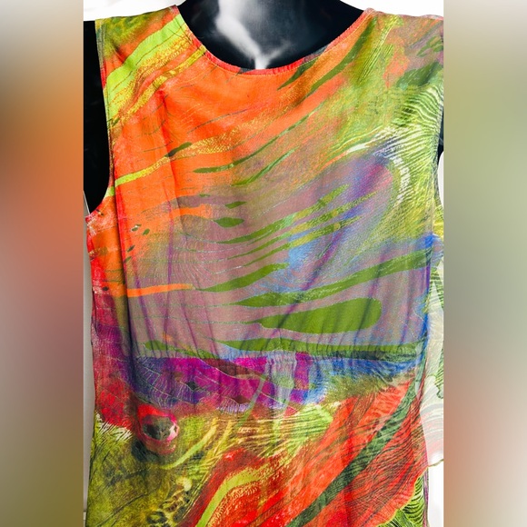 Beautiful Vibrant Peacock Inspired Dress *NWT - Picture 11 of 14